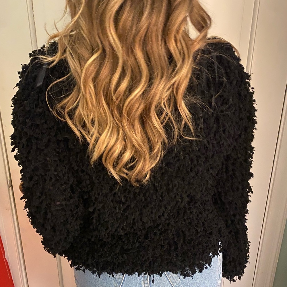 Shaggy black sweater